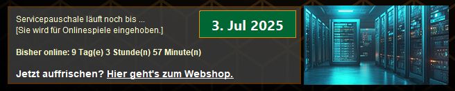 Anzeige der Servicepauschale mit Restlaufzeit und Link zum Webshop